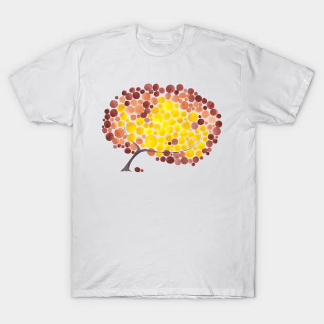 FIRE FALL TREE T-Shirt by onceuponapaper
